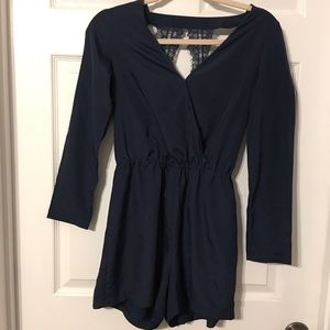 BCBG navy romper